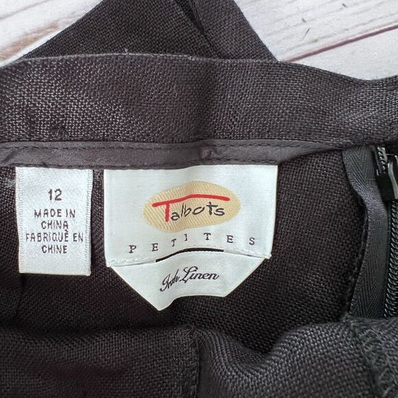 NWT Vintage Deadstock Talbot Irish Linen Straight Leg Trousers Womens Sz 12 P - Picture 6 of 10